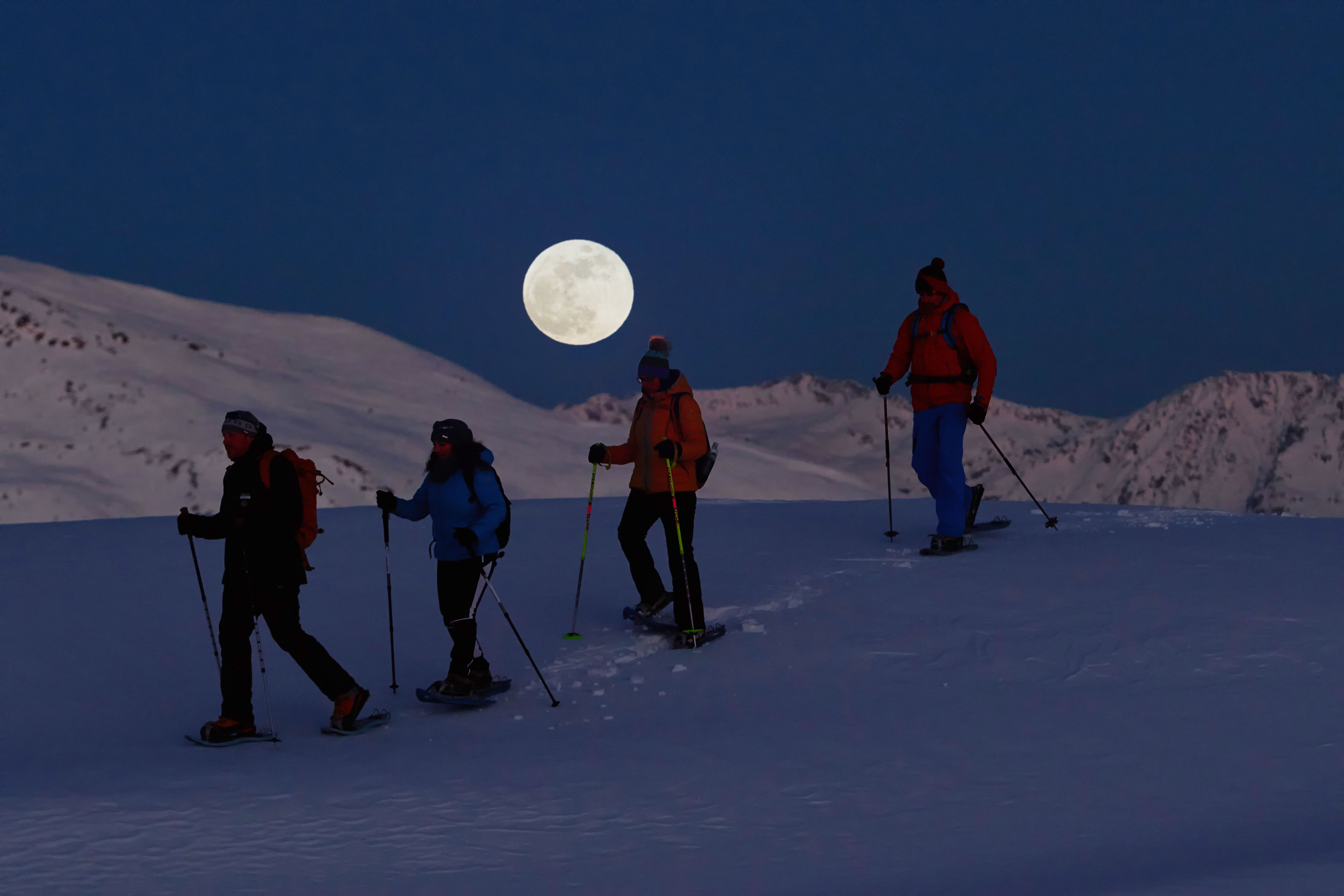 Schneeschuhtour bei Vollmond im Nationalpark Hohe Tauern