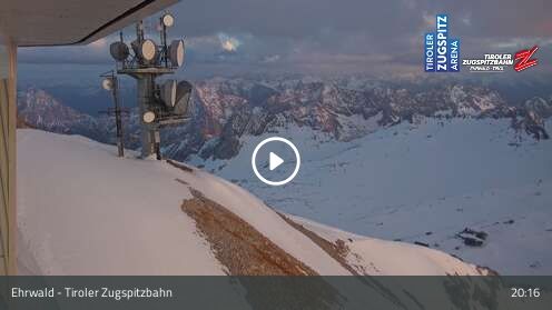 Kamerka Tiroler Zugspitzbahn Bergstation